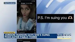 Jordon Hudson says she's suing podcaster Pablo Torre