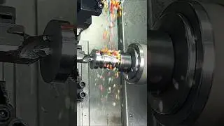 CNC लेथ मशीन पर परफेक्ट थ्रेडिंग 🔩🔥 #CNC #CNCLathe #Threading