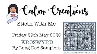 Long Dog Sampler Stitch with Me #calmcreations #stitchwithme #longdogsamplers #withme