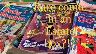 What's in the box? Estate sale treasure unboxing! I find a rare comic and more!