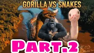 part 2 Giant Gorilla Saves Baby Deer From Two Massive Snakes in amazon jungle @The-Industrial-Pulse