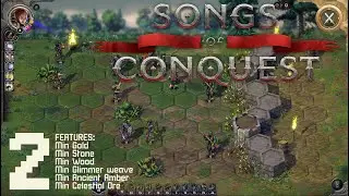 SONGS OF CONQUEST Gameplay + CHEAT ENGINE | Resource Cheat [#2]