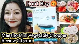 Meesho Mini Vegetable Chopper Review & Demo / Hand Press Onion Chopper / Vegetable Cutter / Slicer