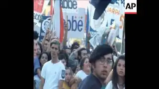 SYND 3-3-73 COMMUNIST ELECTION RALLY IN SANTIAGO CHILE