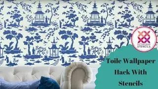 Toile Wallpaper Hack Made Easy With Stencils!