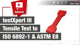 Material testing software testXpert III &ndash; tensile test to ISO 6892-1/ASTM E8 with strain control