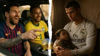 Messi laughing at Ronaldo Baby!