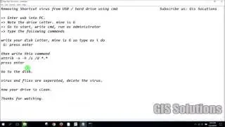 Removing Shortcut Virus and Files Recovery Using Command Prompt