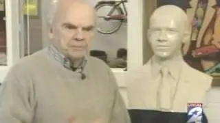 David Adickes Interview with Channel 2 at Pictures Plus Art Gallery
