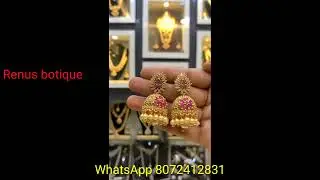 ⭐️Traditional Jumukas⭐️ American Diamond & Matte Finish & Rubby Stone Jumukas at Premium Quality &hearts;️