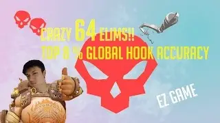 Overwatch: This Road Hog is a GOD! Top 8% Global Hook Accuracy 64 ELIMS Pro Road Hog