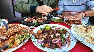 Raj Bhai Ka Butter Chicken Aur Tandoori Chicken Aur Roti | Samba Wale Raj Bhai | jammu food tour 