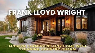 Frank Lloyd Wright Inspired Modern Farmhouse Tiny Home With Stunning Country Charm