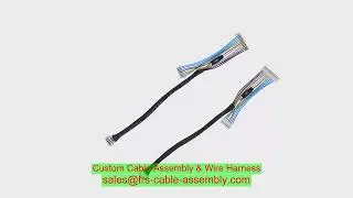 cabling integrator UAV gimbal custom wiring harness CoaXPress 30 Moldex to ITT IP67 FEP jacket overb