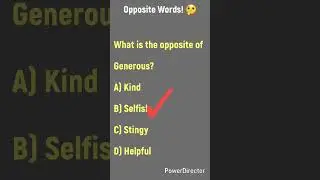Opposite Words Quiz |Test Your Vocabulary in 55 seconds Minute#shorts #english#quiz #education#learn
