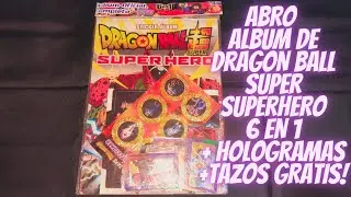 REVIEW DEL ALBUM HOLOGRAFICO COMPLETO DE DRAGON BALL SUPER SUPERHERO  6 EN 1!