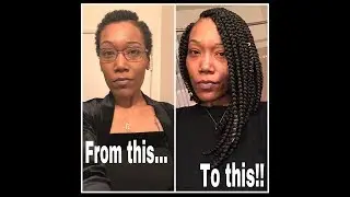 Hair TTTutorial! Box braids with a TWA! Band and Braid Anchor Method for Short Afro Big Chop