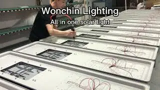 Assembling LED Solar Street Lights in Wonchin Lighting&rsquo;s Production Line | LED solar light supplier
