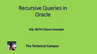 Recursive oracle SQL Queries