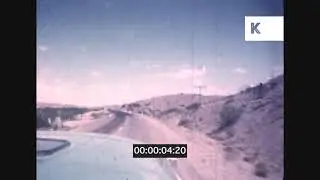 1960s USA, POV Driving Through New Mexico, Road Trip, Highways, Home Movies, 8mm