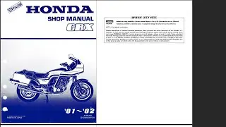 Honda CBX 1000 1981-1982 Service Workshop Repair Manual Download PDF