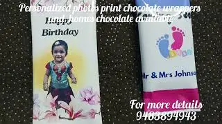 personalized photos print chocolate wrappers available