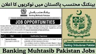 Banking Mohtasib Pakistan Management Jobs 2025
