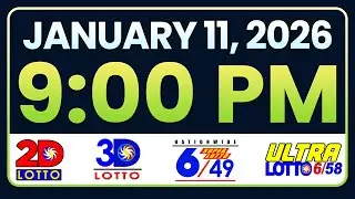 9PM PCSO LOTTO RESULTS TODAY JANUARY 11, 2026 | SWERTRES EZ2