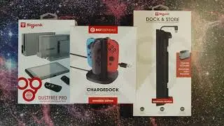 MrHomebrew Recommended Switch Accessories - Biogenik Dock & Store + DustFree Pro + ChargeDock