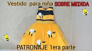 COMO HACER UN VESTIDO DE NIÑA ( vestido de abeja) patronaje primera parte