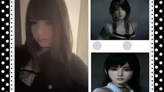 trying horror game girl makeup ￼（＾&nu;＾）