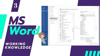 03 | MS Word | Use of Options in MS Word | Auto Correct | Changes in TAB | Working Knowledge