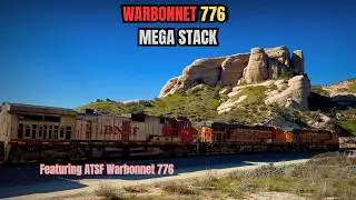 Mega Monster Stack Train at Sullivan&rsquo;s Curve &mdash; Warbonnet 776 Leads the Charge