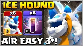 AIR EASY 3*!! TH13 Ice Hound Bats Attack Strategy | Clash of Clans