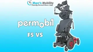 Permobil F5 Vertical Standing in  Red - Review # 7751 marcsmobility.com