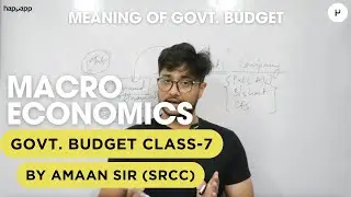 Lecture 1 | Government Budget Explained | Definition & Concepts | CUET, SRCC, Macro Economics