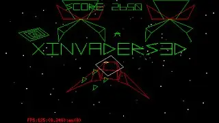 XInvaders 3D, Space Invaders clone for Linux/DOS/Windows