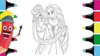 Rapunzel Coloring Pages |Disney Princess  Coloring Pages For Kids