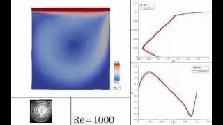 Lid-driven Cavity | Smoothed Particle Hydrodynamics (SPH) | RE=1000