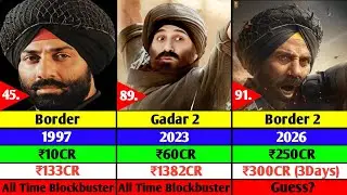 Sunny Deol All Hit Or Flop Movies💪 | Sunny Deol All Movies List🎬 | Border 2 | Gadar 2 | Lahore 1947