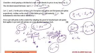 Put Call Parity Dividends Proof