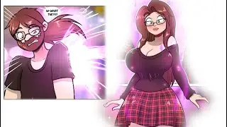 Hilarious TG Transformation Comic: Guy Turns Girl in Mall Glow-Up! 💜✨