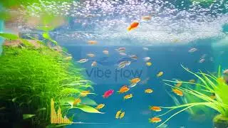 Tranquil Aquarium: Relaxing Fish Swimming in Peaceful Waters