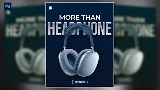 Create a Clean Headphone Poster in Photoshop | Graphic Design Tutorial