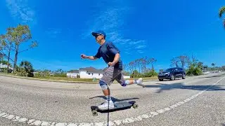 My longboard journey to the Venice Fishing Pier / Longboarding in Downtown Venice Florida