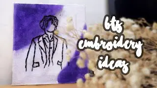 BTS embroidery ideas with carton board | BEGINNER TUTORIAL