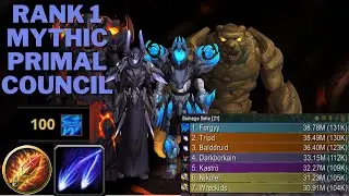 Arcane Rank 1 Primal Council Mythic - 132k DPS (No Tier, No Externals, 12k ahead of rank 2)
