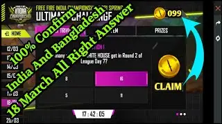 All Right Answer of Esports Ultimate Challenge Event Free Fire. 100% Confirm  of 19 March Answer.