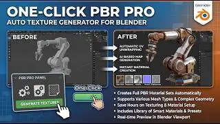 🍏 ONE CLICK PBR PRO - AUTO TEXTURE GENERATOR FOR BLENDER