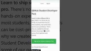 GitHub Student pack #github #git #code  #shorts
